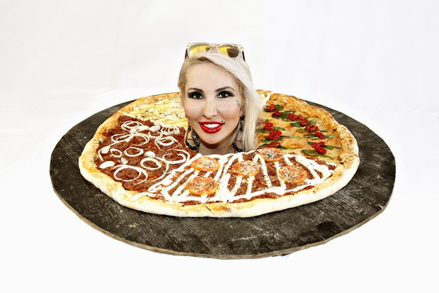 Pizza de Sabrina Boing Boing (Foto: Celso Tavares/EGO)
