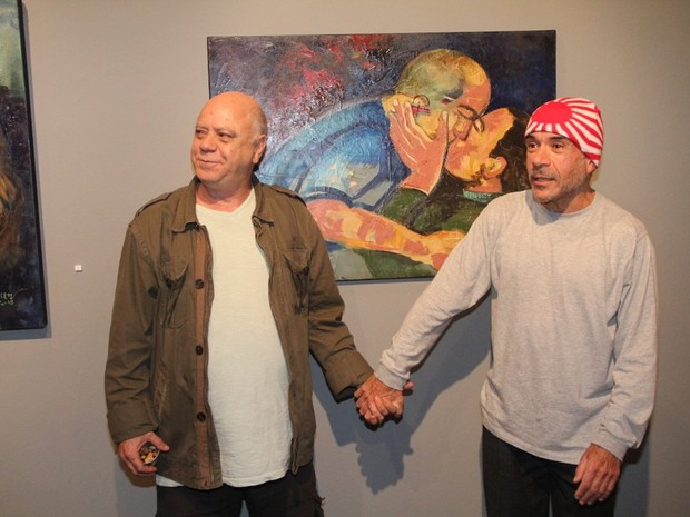 Tonico Pereira e Ricardo Blat em exposição no Rio (Foto: Rodrigo dos Anjos/ Ag. News)