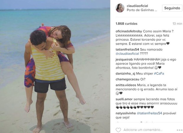 Fãs questionam se Cacau está ou não namorando (Foto: Reprodução/Instagram)