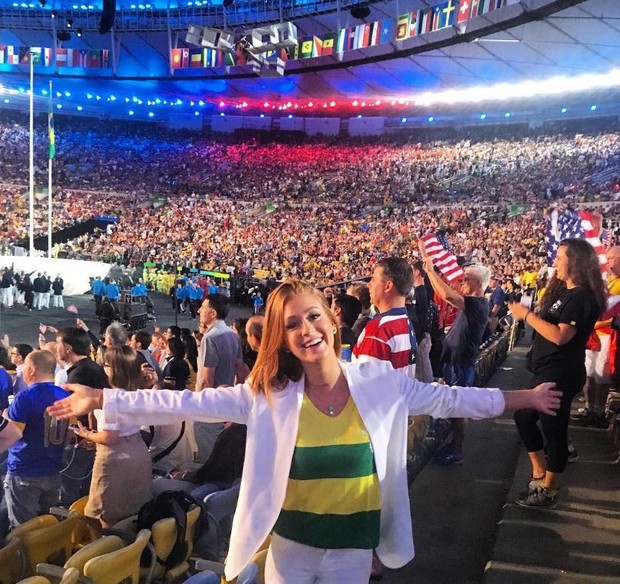 Marina Ruy Barbosa na cerimônia de abertura da Olimpíada Rio 2016 (Foto: Reprodução/Instagram)