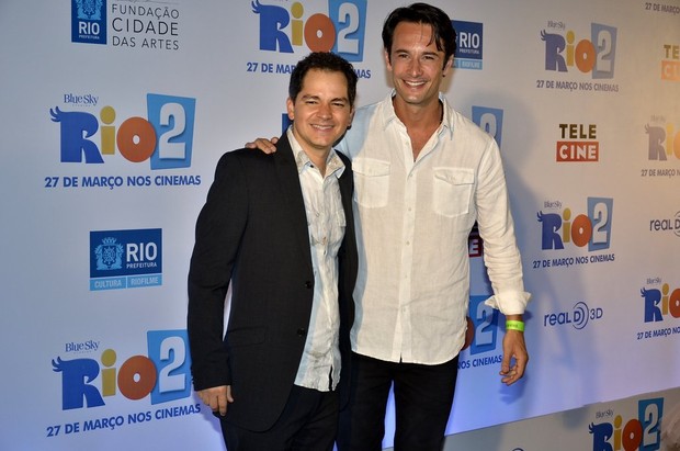 Rodrigo Santoro e Carlos Saldanha em pré-estreia no Rio (Foto: Roberto Teixeira / EGO)