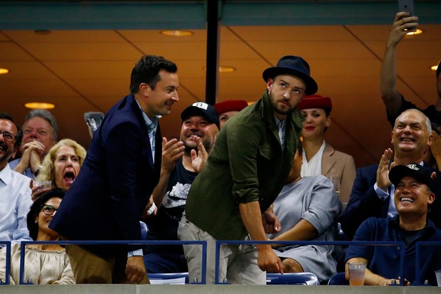 Jimmy Fallon e Justin Timberlake (Foto: AFP)