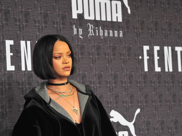 Rihanna em evento de moda em Nova York, nos Estados Unidos (Foto: Kris Connor/ Getty Images)