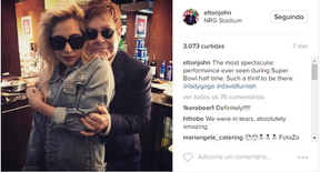 Lady Gaga e Elton John (Foto: Reprodução / Instagram)