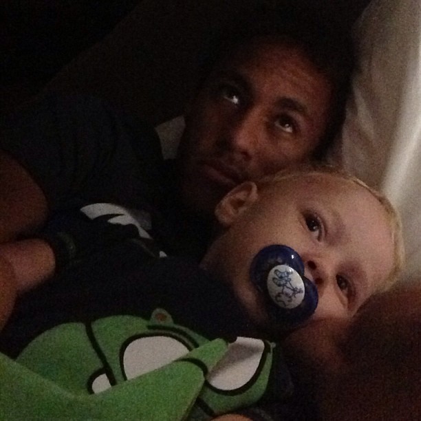 Neymar e o filho (Foto: Reprodução/ Instagram)