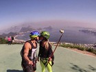 Yuri e Angela Sousa praticam parapente juntinhos: 'Casal radical'