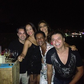 Carla Cristina, Ivete Sangalo, Luis Miranda e David Brazil em festa em Salvador, na Bahia (Foto: Instagram/ Reprodução)