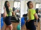 Priscila Pires mostra bumbum durinho após treino: 'Exausta'