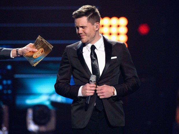 Trent Harmon, vencedor da 15ª edição do ‘American Idol’, em Los Angeles, nos Estados Unidos (Foto: Kevork Djansezian/ Getty Images/ AFP)