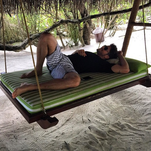 Rodrigo Godoy durante lua de mel nas Ilhas Maldivas (Foto: Instagram/ Reprodução)