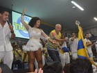 Juliana Alves recebe famosos no aniversário da Unidos da Tijuca