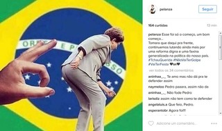 Pe Lanza faz post no Instagram sobre o afastamento de Dilma Rousseff (Foto: Reprodução/Instagram)