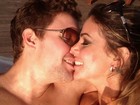 Ex-bailarina do Faustão tem fim de semana romântico no Rio