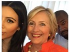 Kim Kardashian e Kanye West tiram selfie com Hillary Clinton