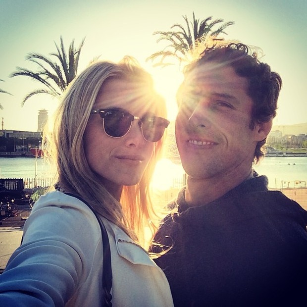 Fiorella Mattheis e o marido, Flávio Canto, em Barcelona (Foto: Reprodução/Instagram)