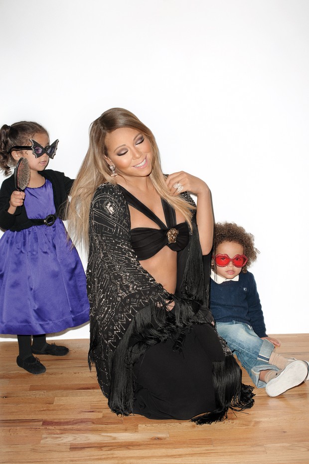 Mariah Carey e os filhos (Foto: Terry Richardson/Site Oficial)