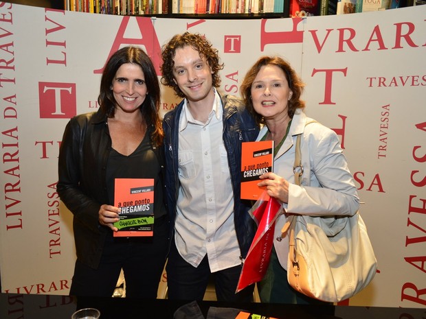 Malu Mader, Vincent Villari e Louise Cardoso em lançamento de livro no Rio (Foto: André Muzell/ Ag. News)