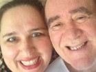 Susana Vieira posta foto de Renato Aragão com a mulher : 'Amo muito'