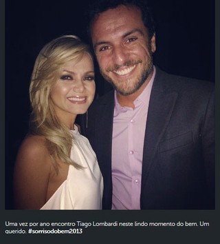Eliana e Rodrigo Lombardi em evento em São Paulo (Foto: Instagram/ Reprodução)