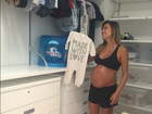 Aos nove meses de gravidez, Luisa Mell arruma armário do filho