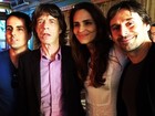 Murilo Rosa e Fernanda Tavares tietam Mick Jagger antes de jogo