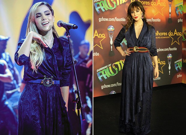 Anitta e Paola Oliveira usam o mesmo vestido (Foto: TV Globo/Alex Carvalho - Marcos Serra Lima/EGO)