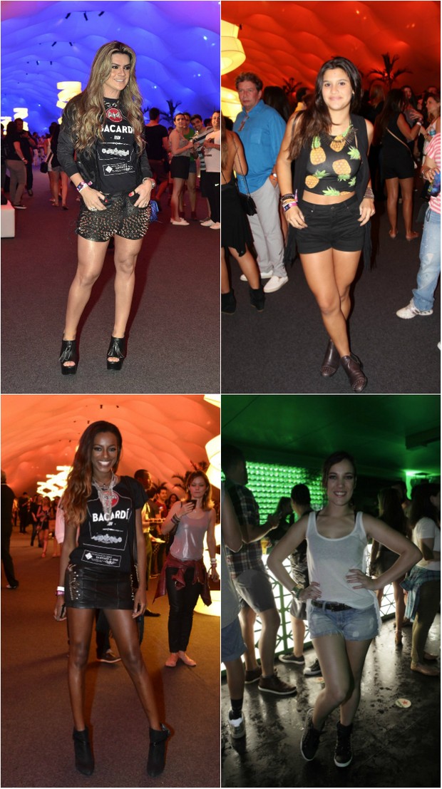 Look no Rock in Rio:  Mirella Santos, Guilia Costa, Pathy Dejesus e Adriana Birolli deixam pernas à mostra (Foto: Ag.News/PhotoRio/Ego)