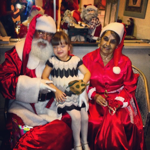 Rafa Justus com o Papai Noel (Foto: Instagram / Reprodução)