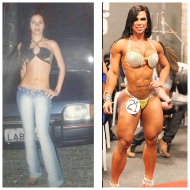 Antes e depois de Suelen Bissolatti (Foto: Reprodução/Arquivo Pessoal)