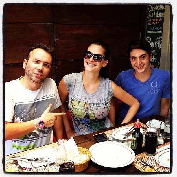 Carol Francischini, Mateus Mazzafera e amigo (Foto: Instagram / Reprodução)