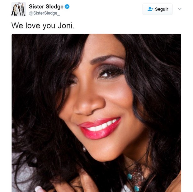 Irmãs fazem homenagem a Joni Sledge (Foto: Reprodução/Twitter)