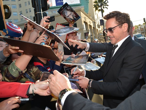 Robert Downey Jr. em première em Los Angeles, nos Estados Unidos (Foto: Charley Gallay/ Getty Images/ AFP)