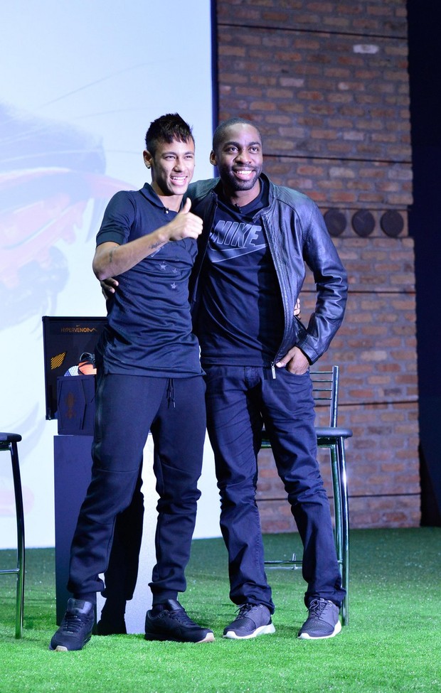 Neymar e Lazaro Ramos (Foto: André Muzell/AgNews)
