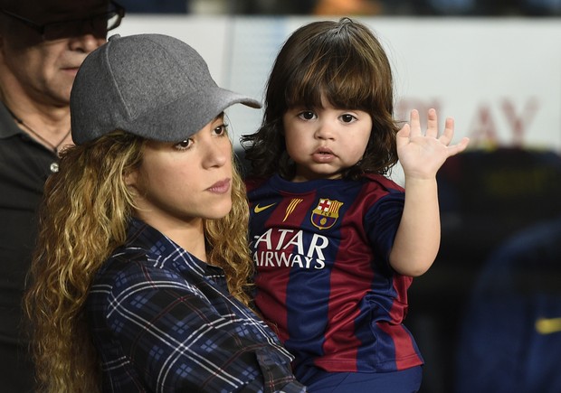 Shakira e Milan  (Foto: LLUIS GENE / AFP)