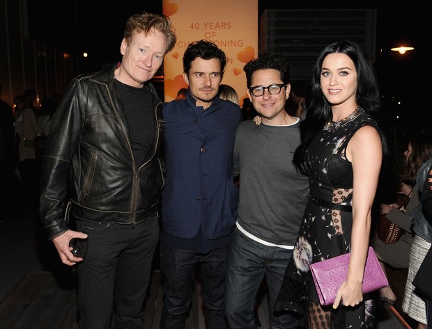 Conan O'Brien, Orlando Bloom, J.J. Abrams e Katy Perry (Foto: Getty Images)
