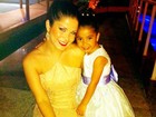 Elegantes: Samara Felippo e a filha posam com look de festa