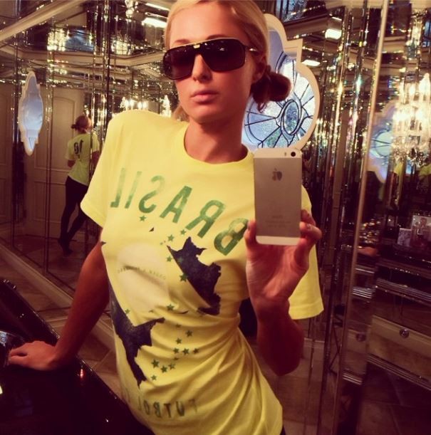 Paris Hilton homenageia o Brasil (Foto: Reprodução/Instagram)