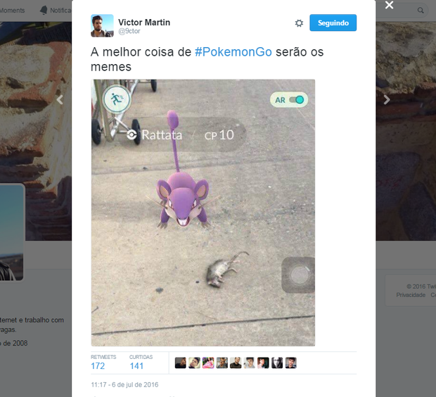 Memes de Pokémon Go no Twitter (Foto: Reprodução/Twitter)