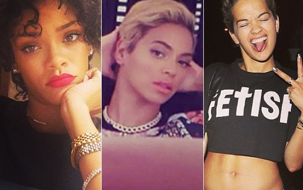 Beleza cabelos curtos - Rihanna, Beyoncé e Rita Ora  (Foto: Instagram/Reprodução)