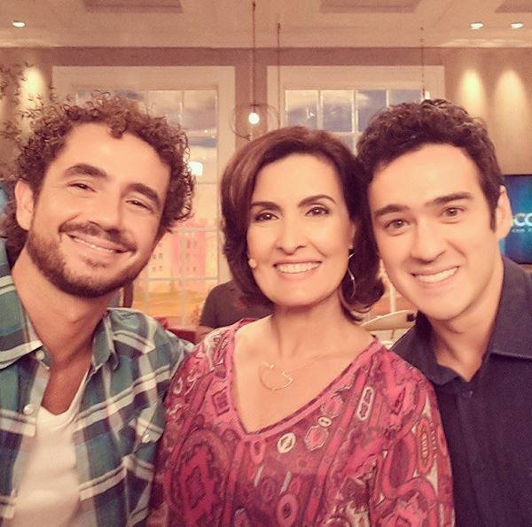 Felipe Andreoli, Fátima Bernardes e Marcos Veras (Foto: Instagram/Reprodução)