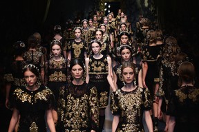 Desfile Dolce&amp;Gabbana na semana de moda de Milão (Foto: Getty Images)