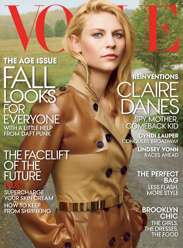 Claire Danes na capa da Vogue americana (Foto: divulgação)