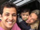 Ex-marido de Fernanda Gentil posta foto com a apresentadora e com o filho