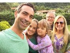 César Tralli passa final de semana com Ticiane Pinheiro e família