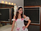 Fernanda Paes Leme se veste de noivinha sexy para festa julina