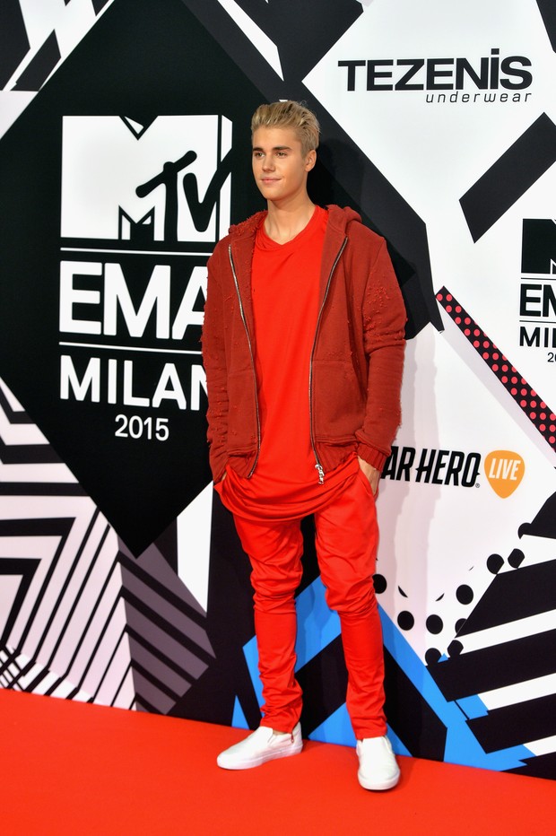 Justin Bieber no MTV Europe Music Awards 2015 (Foto: Getty Images)