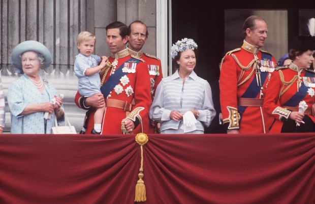 Família Real Britânica no Trooping de Colour em 1984 (Foto: Getty Images)