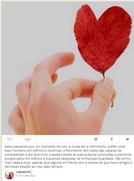 Carolina Bianchi, ex-affair de Caio Castro, posta mensagem no instagram (Foto: Instagram / Reprodução)