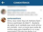 Ex-BBB Adriana questiona Aline sobre empregada e gera polêmica na web