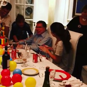 Silvio Santos comemora aniversário em família (Foto: Instagram/ Reprodução)